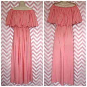 Pretty Peach Maxi Dress Size M
